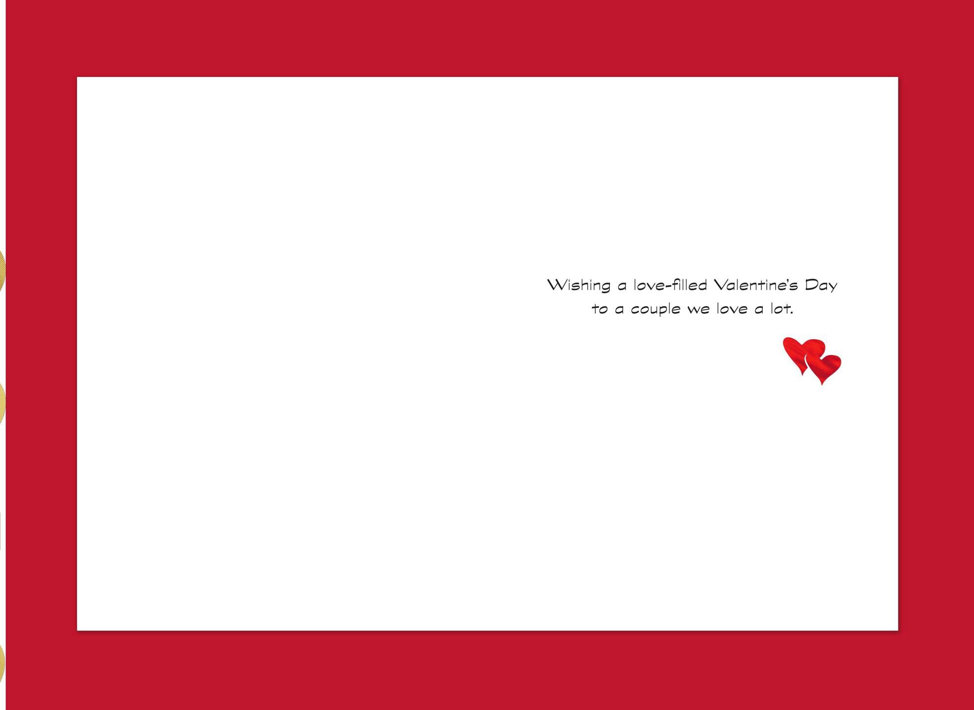 Brother and Wife Fox and Hearts Valentine's Day Card