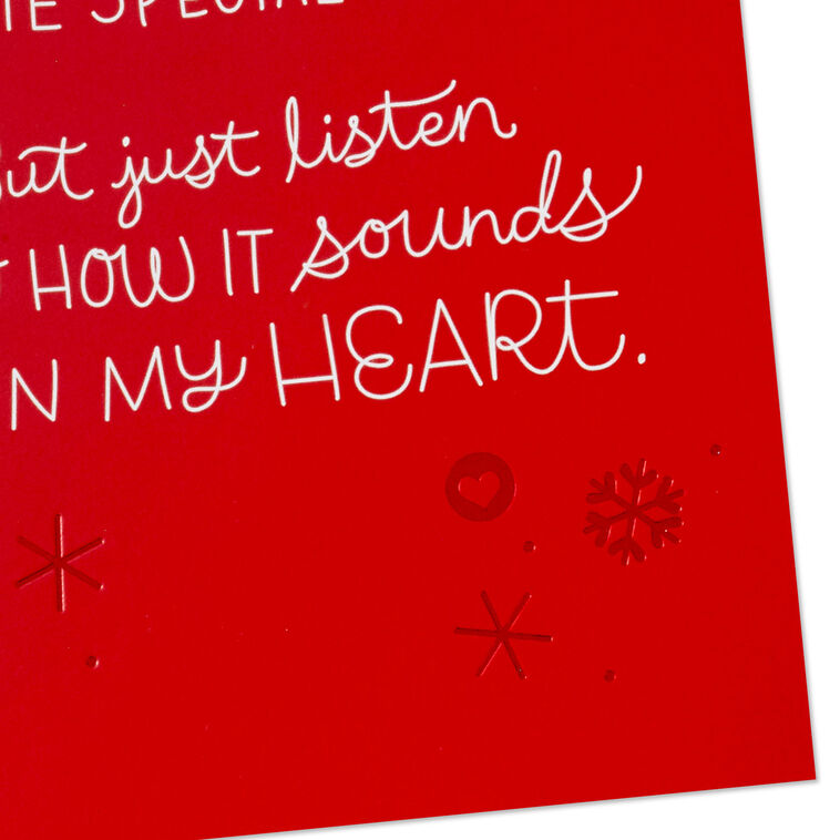 Holiday Heart Charms Mom Christmas Card From Daughter Card Front Detail image number 5