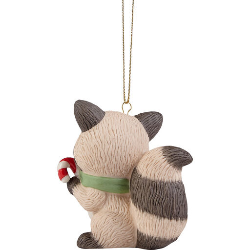 Precious Moments Spreading Christmas Cheer Raccoon Ornament, 2.8", 