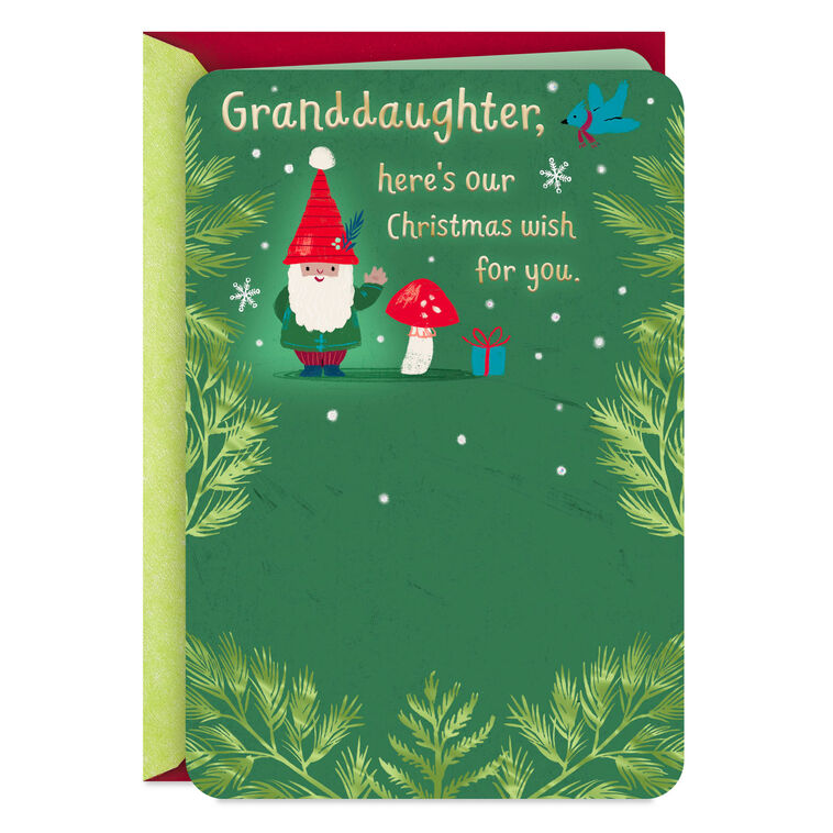 Follow Your Heart and Know You're Loved Christmas Card for Granddaughter