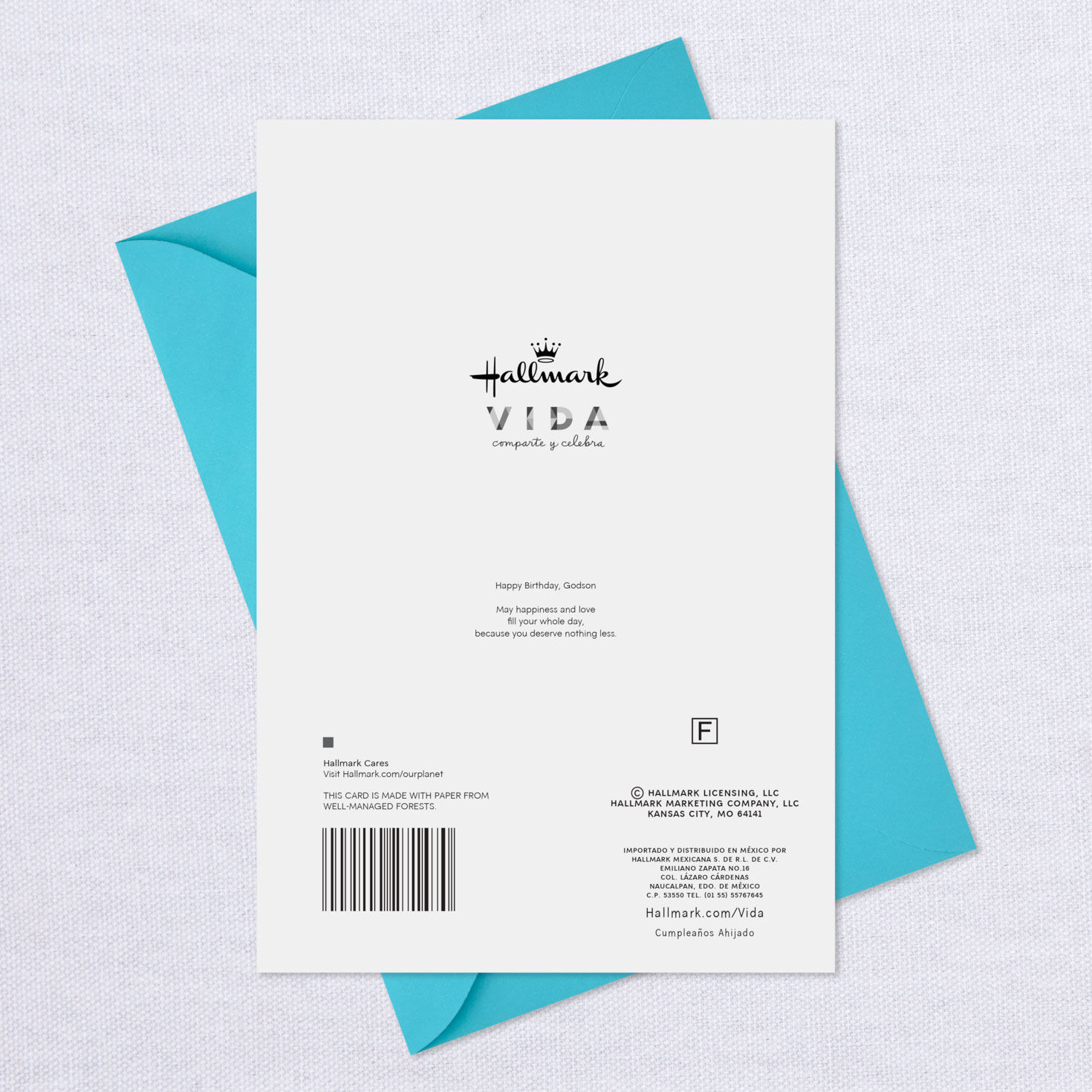 Love and Joy Spanish-Language Birthday Card for Godson, , large image number 7