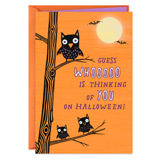 Owls Thinking of You Halloween Card, 