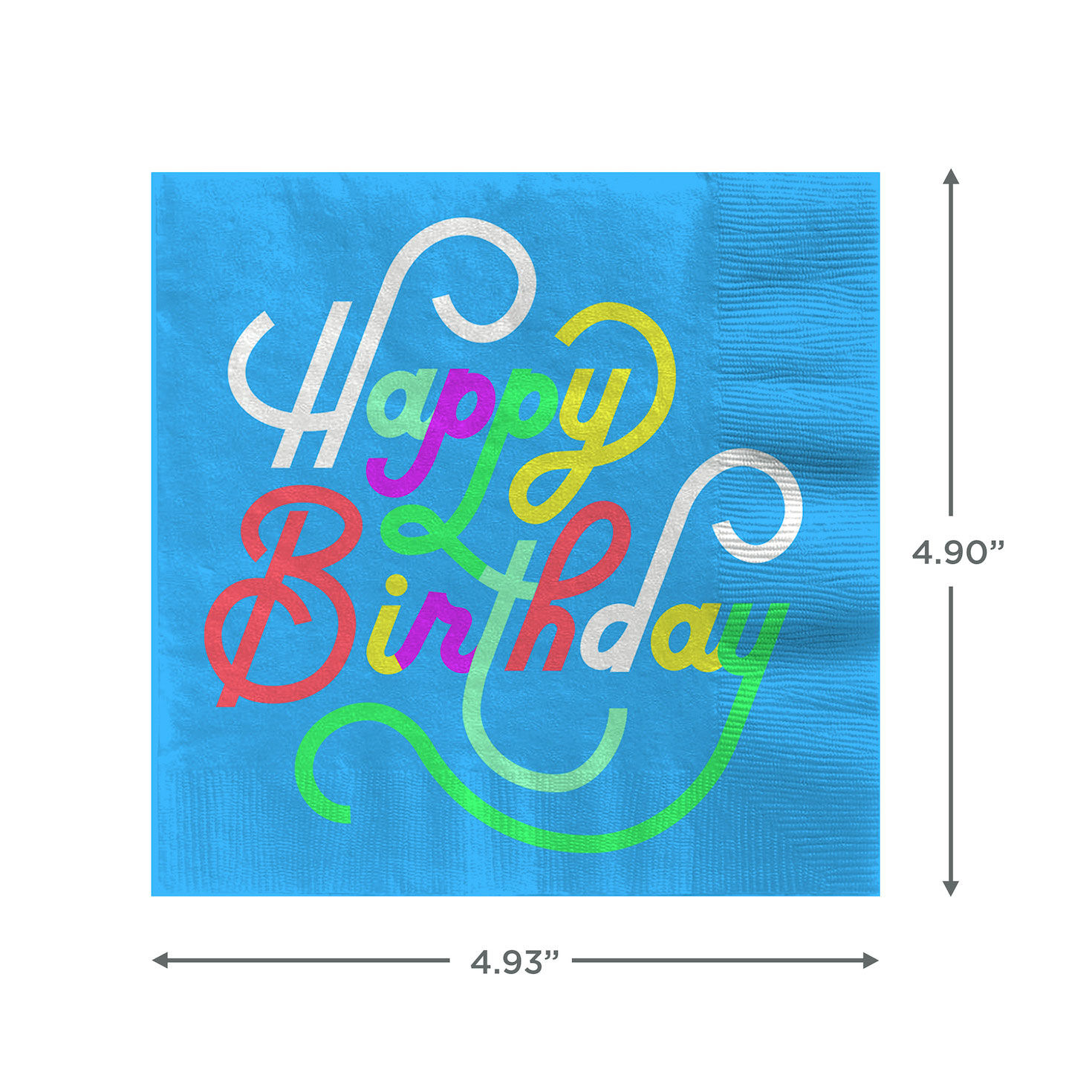 "Happy Birthday" on Blue Cocktail Napkins, Pack of 16 for only USD 4.49 | Hallmark