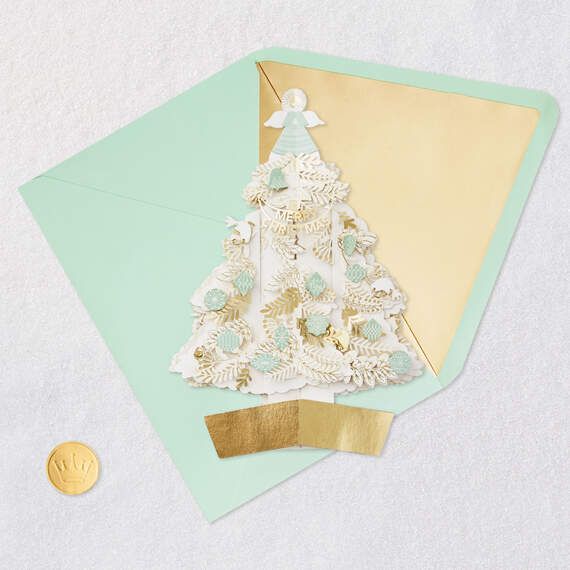 Merry Christmas Tree 3D Pop-Up Ornament Christmas Card, , large image number 4