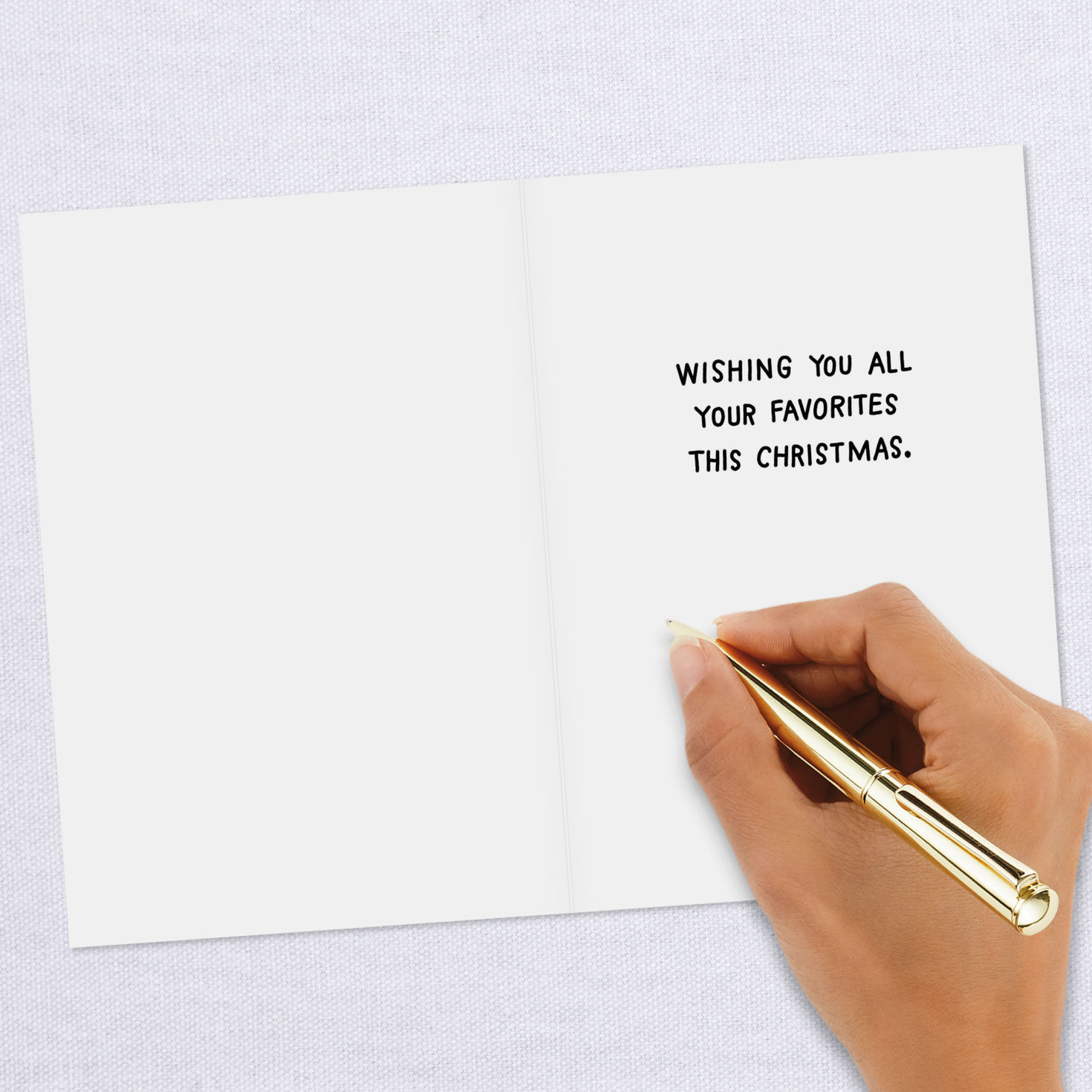 Dog Opening Presents Funny Christmas Card Signing card image number 6