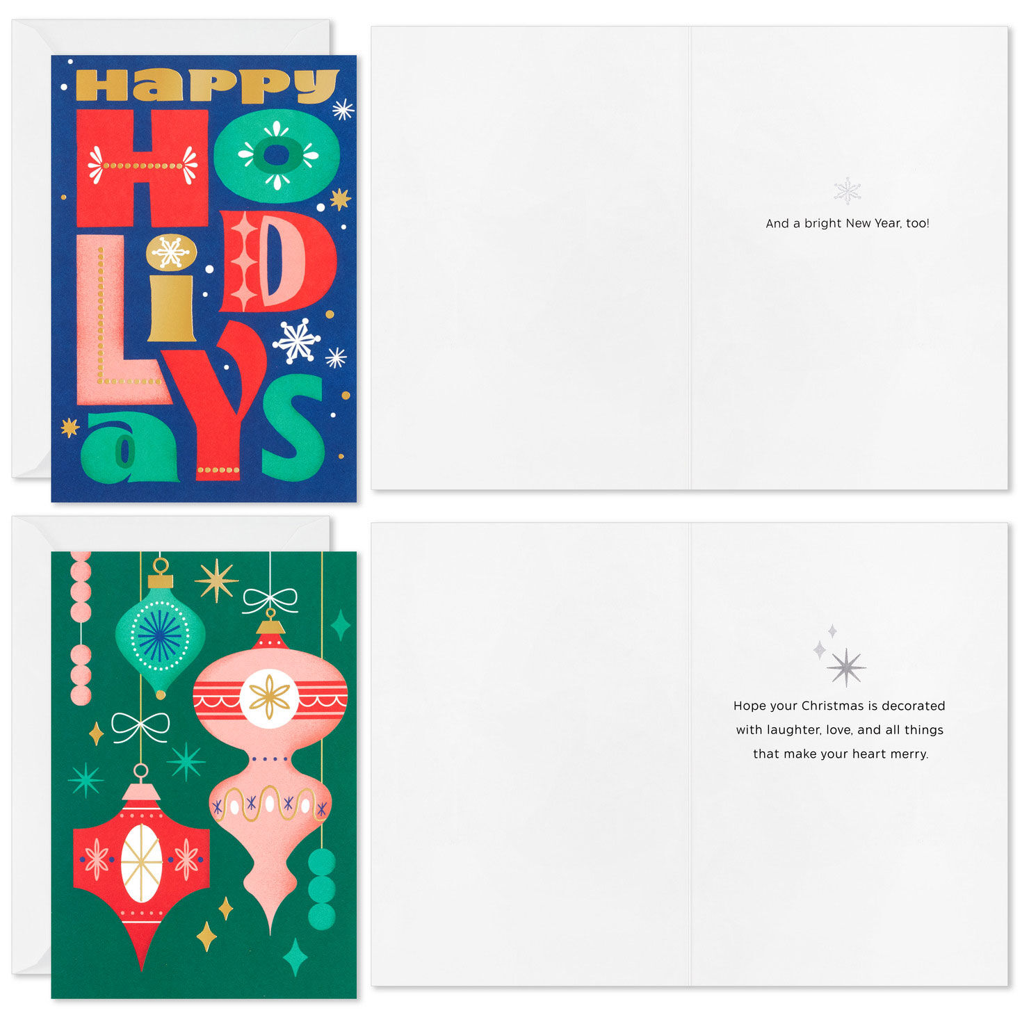 Retro Boxed Christmas Cards Bulk Assortment Card Front with Sentiment image number 3