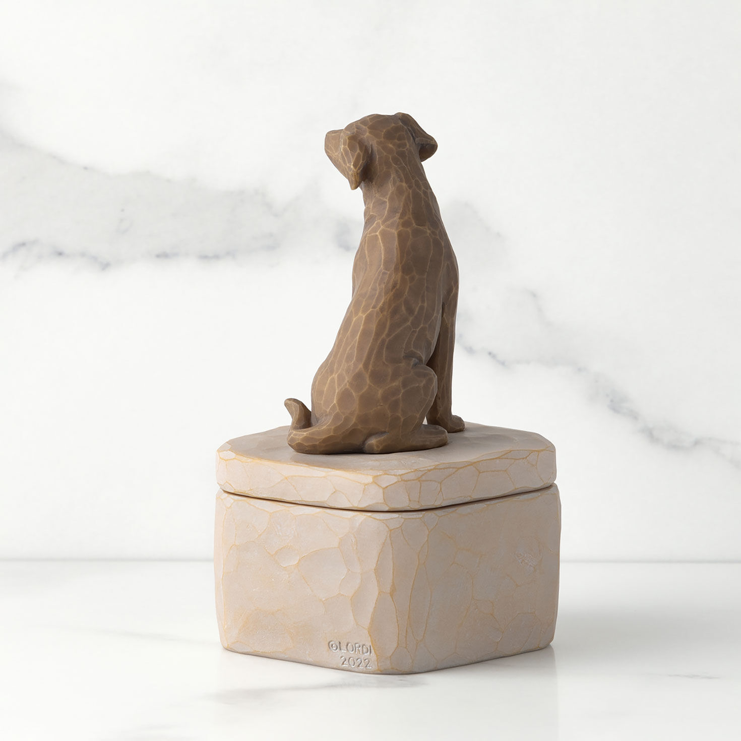 Willow Tree Dark Brown Dog Figurine Keepsake Box for only USD 49.99 | Hallmark