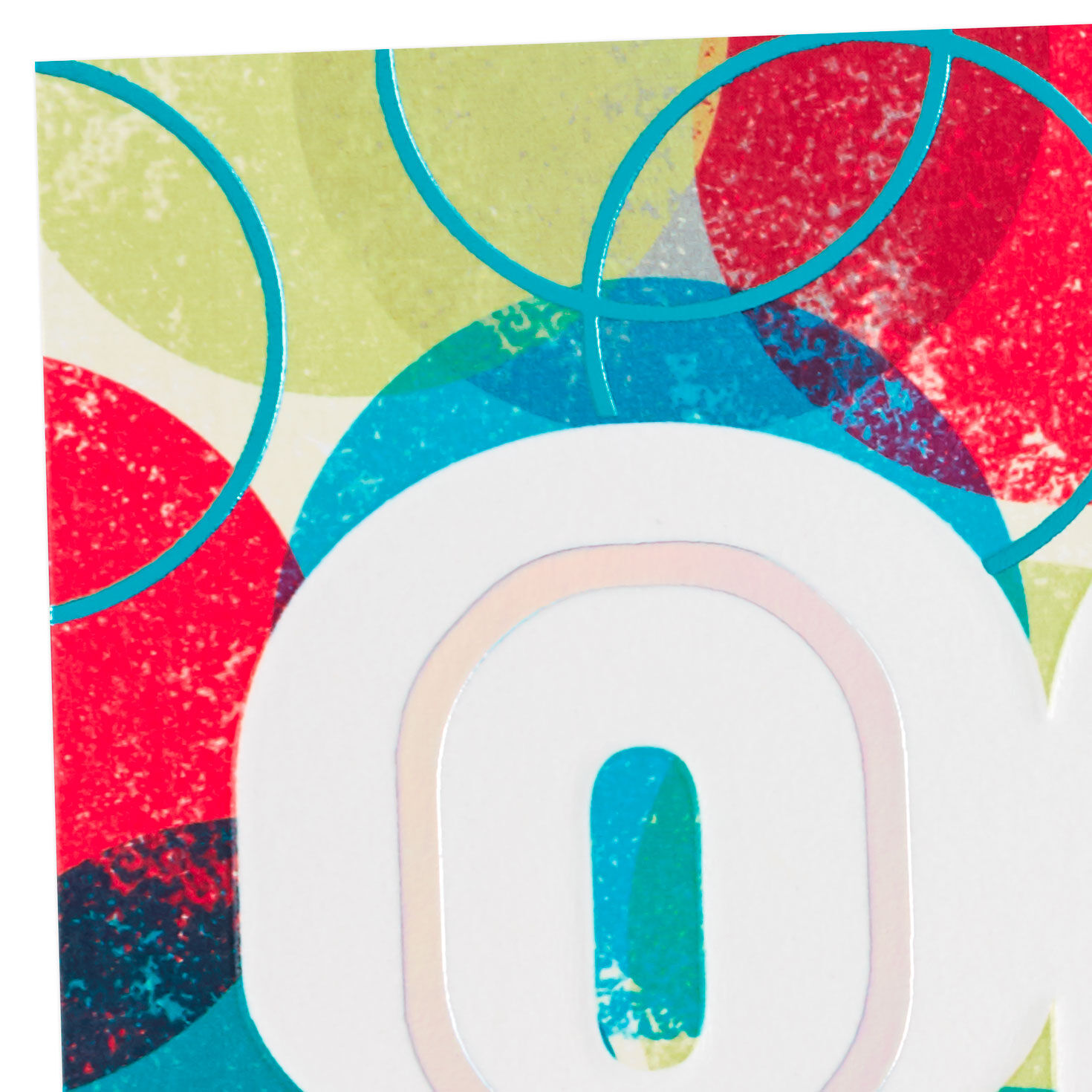 Red and Blue Circles Eighth Birthday Card Card Front Detail image number 4