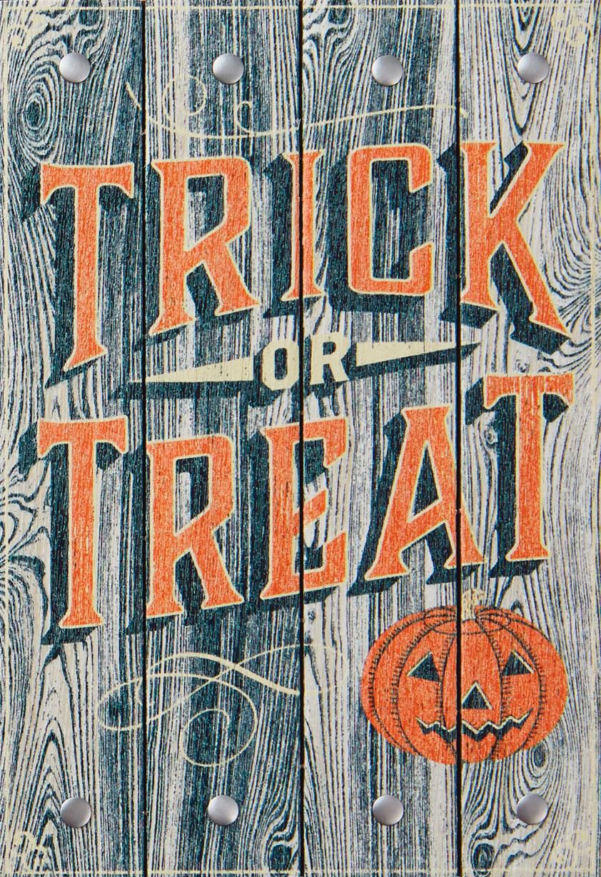 Trick-or-Treat Jack-o'-Lantern Halloween Card
