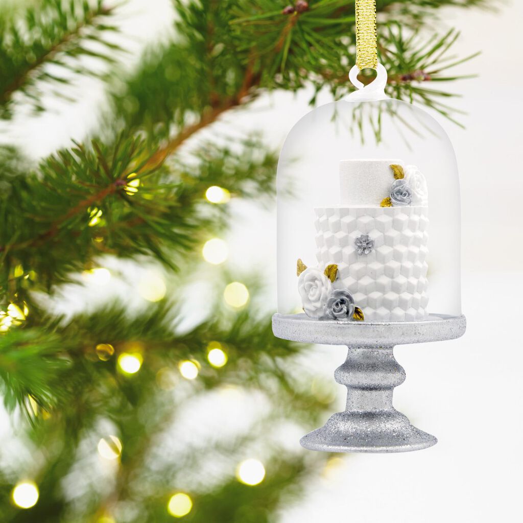 Signature Premium Wedding Cake In Cloche Hallmark Ornament Signature Premium Wedding Cake In Cloche Hallmark Ornament