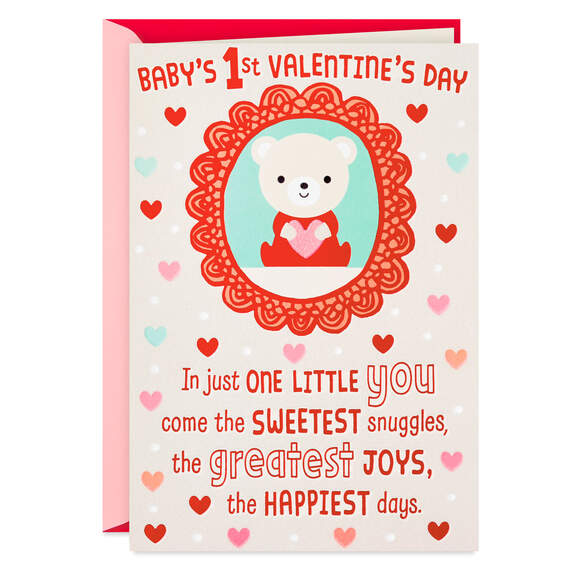 Sweetest Snuggles Baby's First Valentine's Day Card, , large image number 1