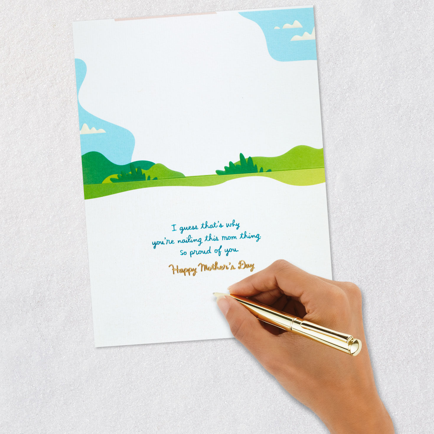 Woman on Trail Daughter Mother's Day Card Signing card image number 6