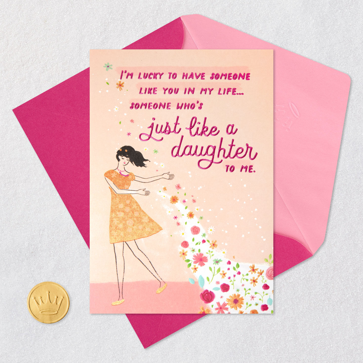 Mother's Day Card Card Front with Envelope and Gold Seal image number 5