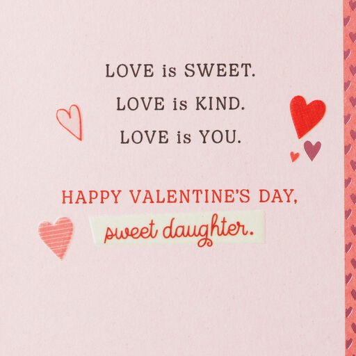 Disney Winnie the Pooh Hearts Valentine's Day Card for Daughter, 