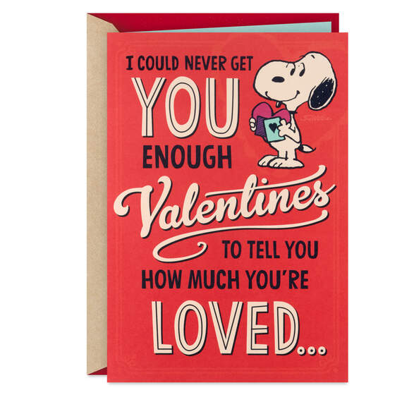 Peanuts® Gang Never Enough Love Funny Valentine's Day Card With Mini Cards