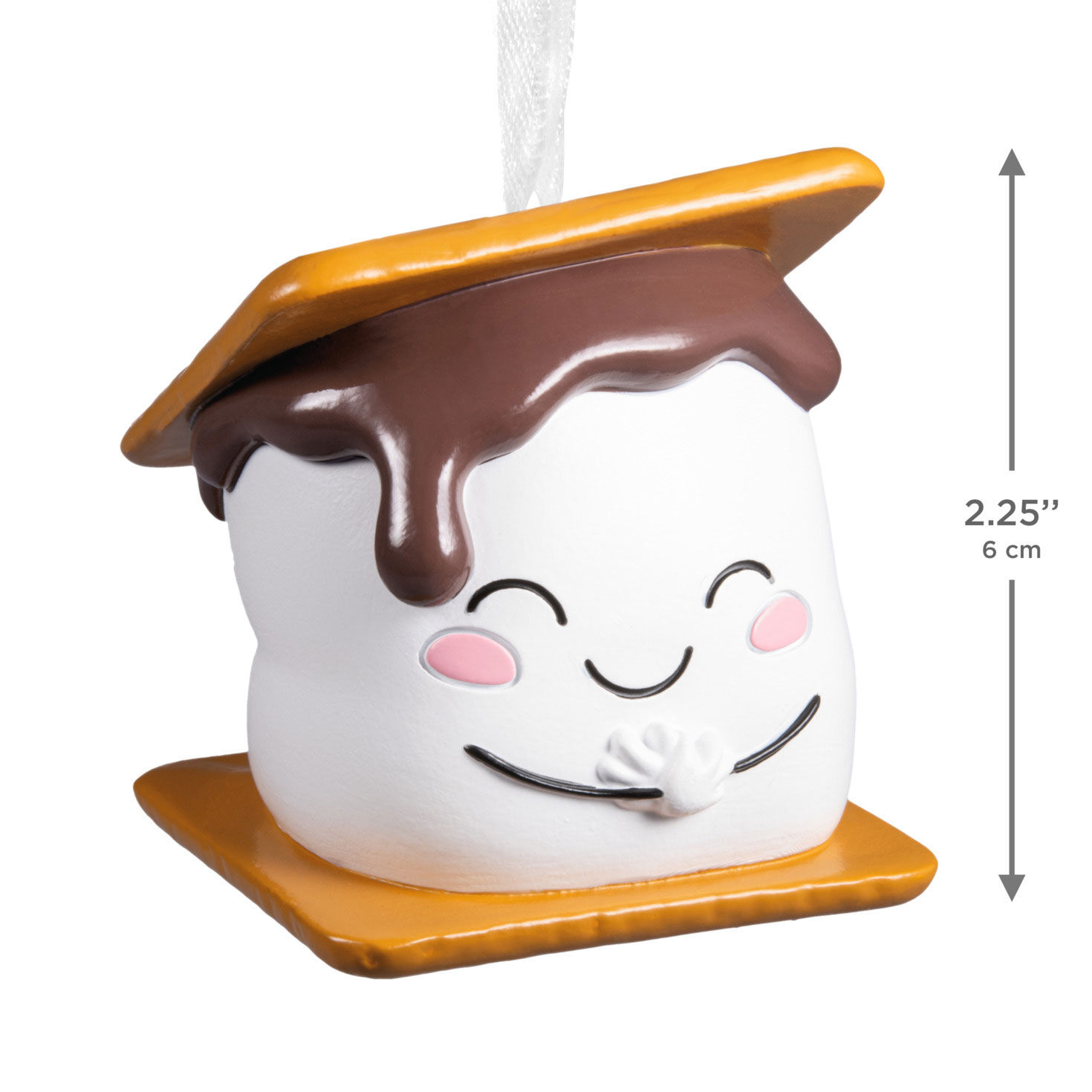 Smiling S'more Christmas Ornament measurement image number 3
