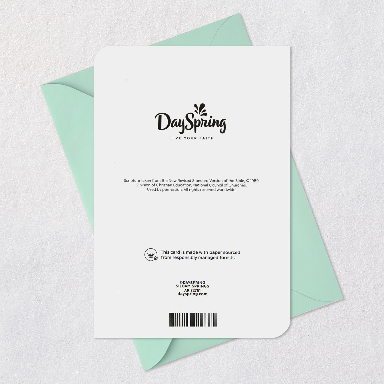 Butterfly and Flowers Religious Encouragement Card Card Back with Envelope image number 8