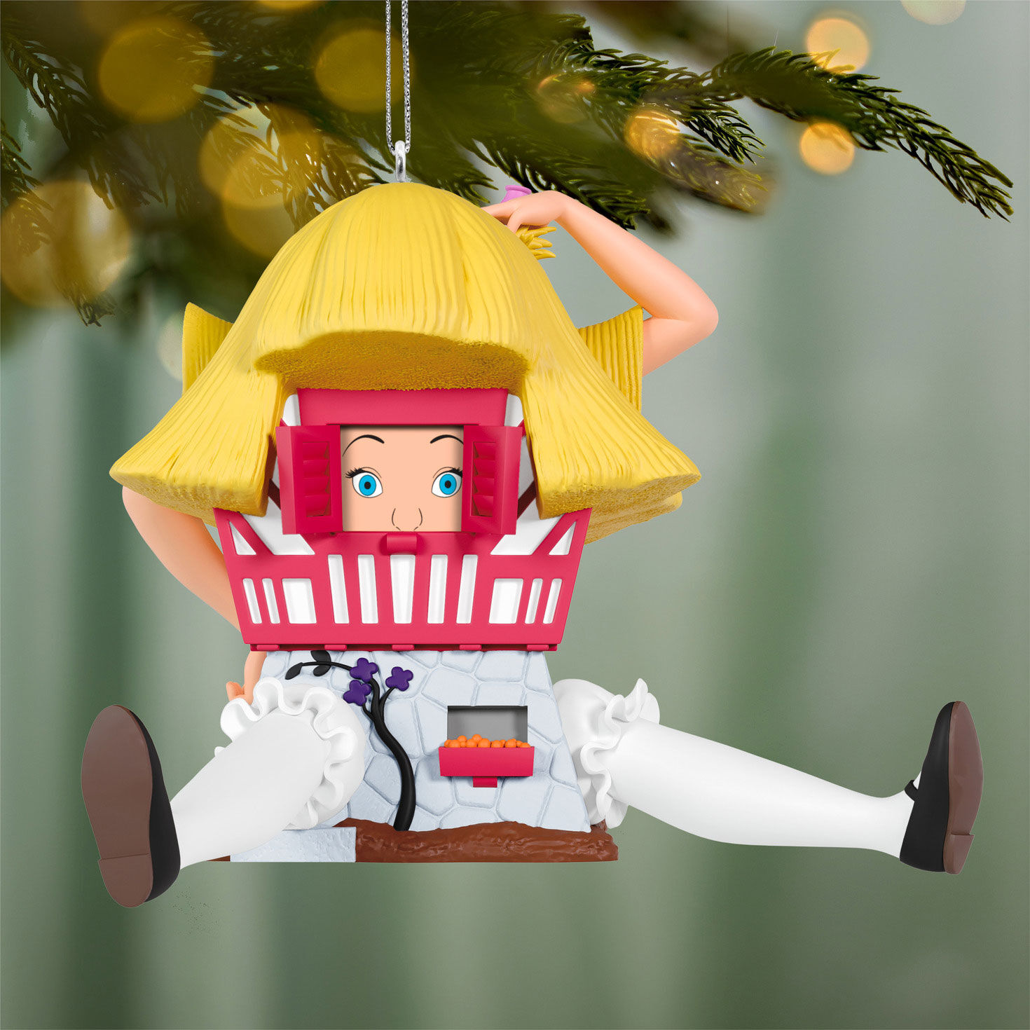Alice in Wonderland Big in House Keepsake Ornament Hanging on tree image number 2