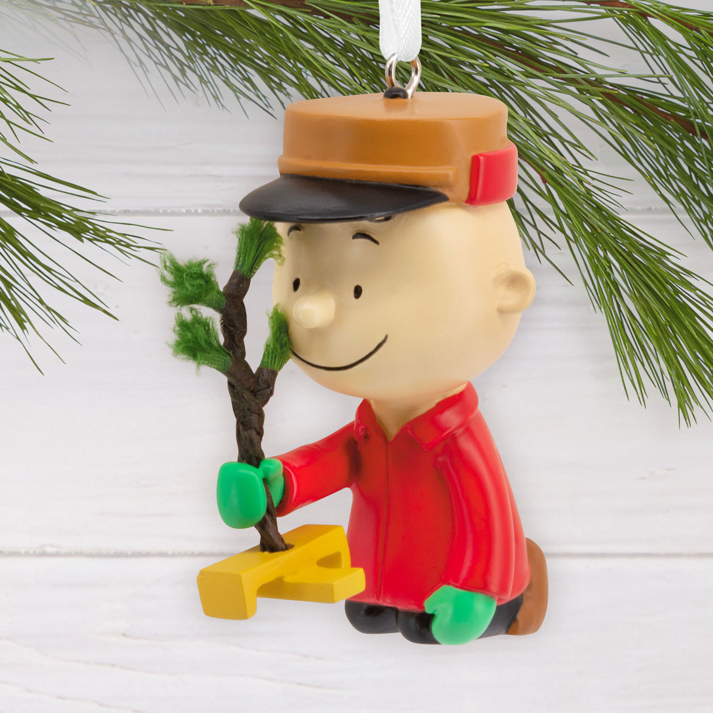 Charlie Brown With Tree Christmas Ornament hanging on tree image number 2