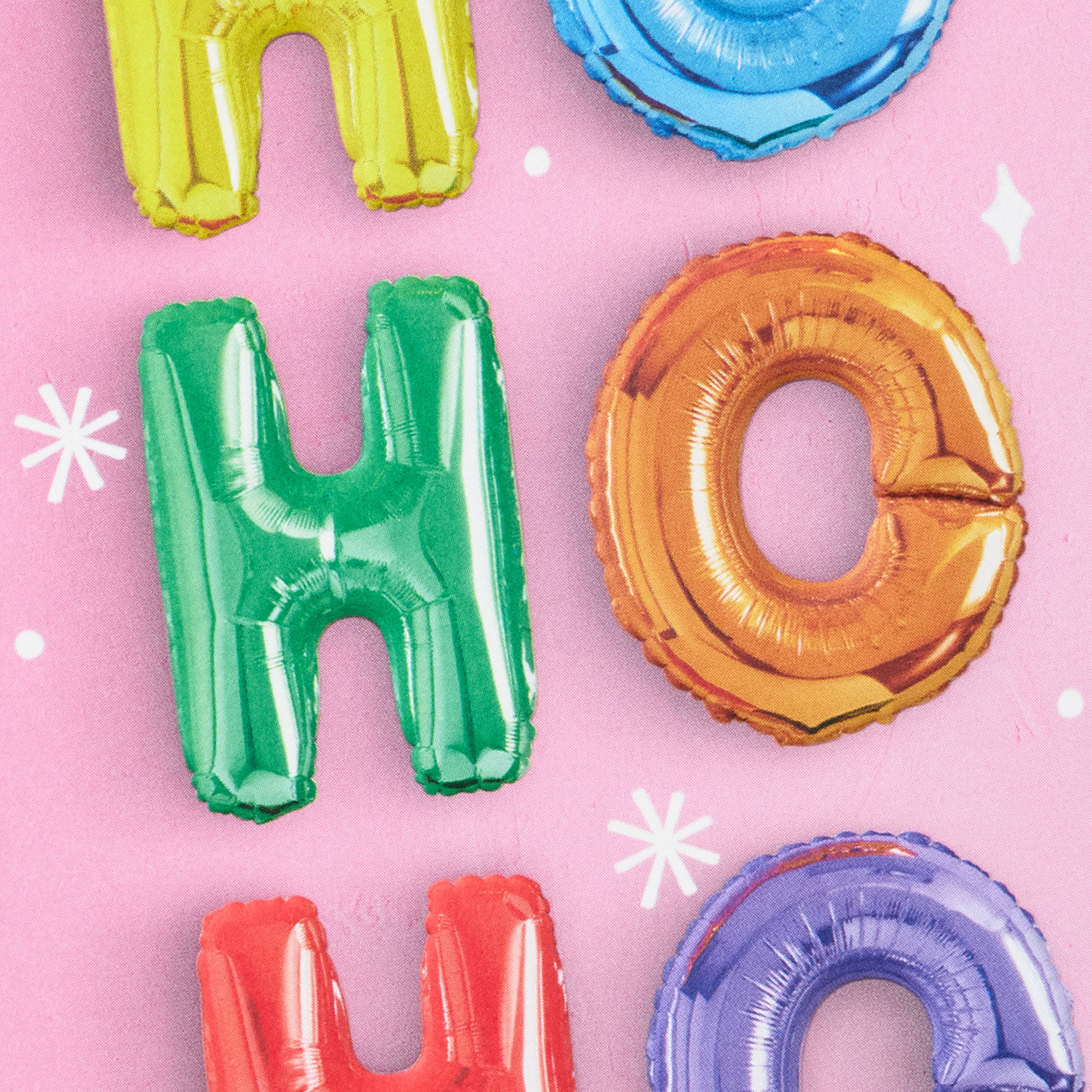 Balloon Letters on Pink Christmas Card Pack Cover Detail image number 5