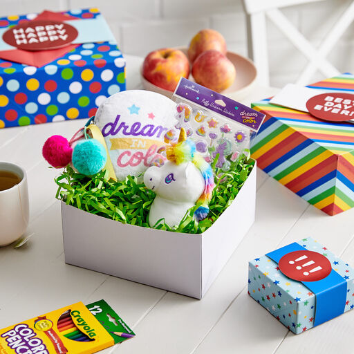 4", 8" and 10" Birthday 3-Pack Gift Boxes With Bands, 
