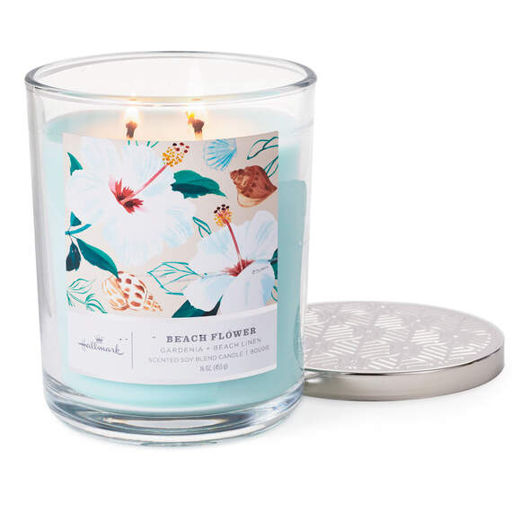 Beach Flower 3-Wick Jar Candle, 16 oz., , large image number 2