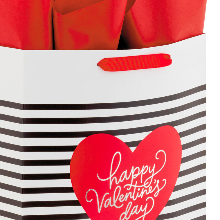 13" Stripes and Red Truck 2-Pack Large Valentine's Day Gift Bags With Tissue Paper, , large image number 5
