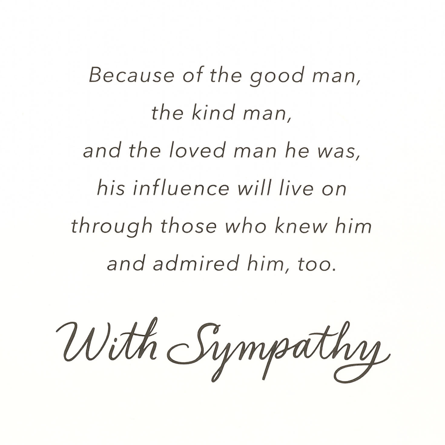 Blue and Silver Branch Sympathy Card for Uncle Sentiment image number 2