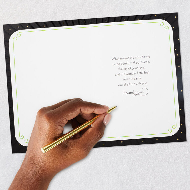 Holiday Wreath Romantic Christmas Card for Him signing card image number 7