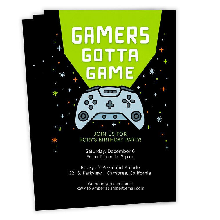 Video Gamer Birthday Invitation - Invitations | Hallmark video-gamer-birthday-invitation-invitations-hallmark