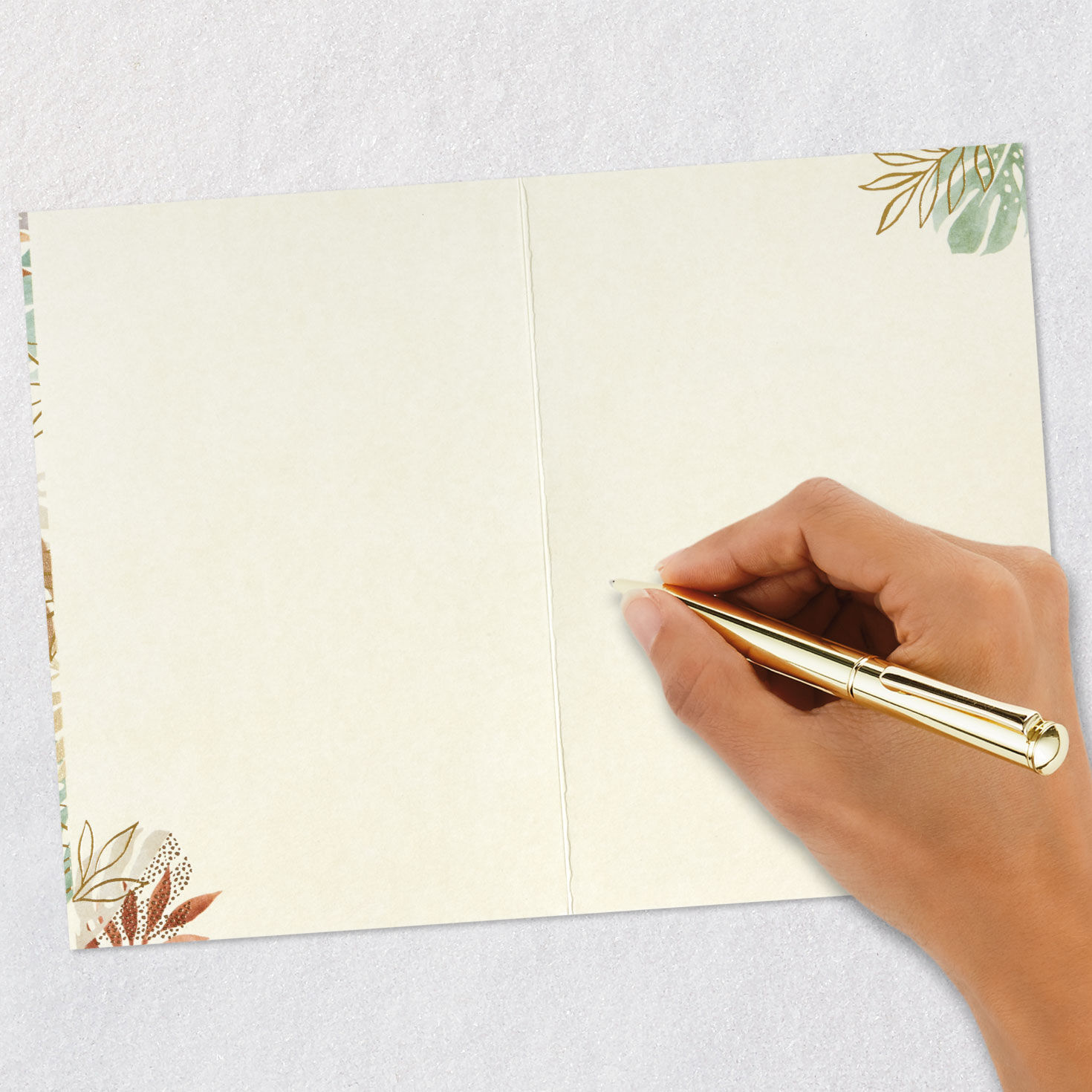 Tropical Leaves Blank Card Signing card image number 6