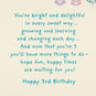 Bright and Delightful Butterfly 3rd Birthday Card With Sticker, , large image number 2