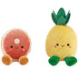 Better Together Ham and Pineapple Magnetic Plush Pair, 7", , large image number 2