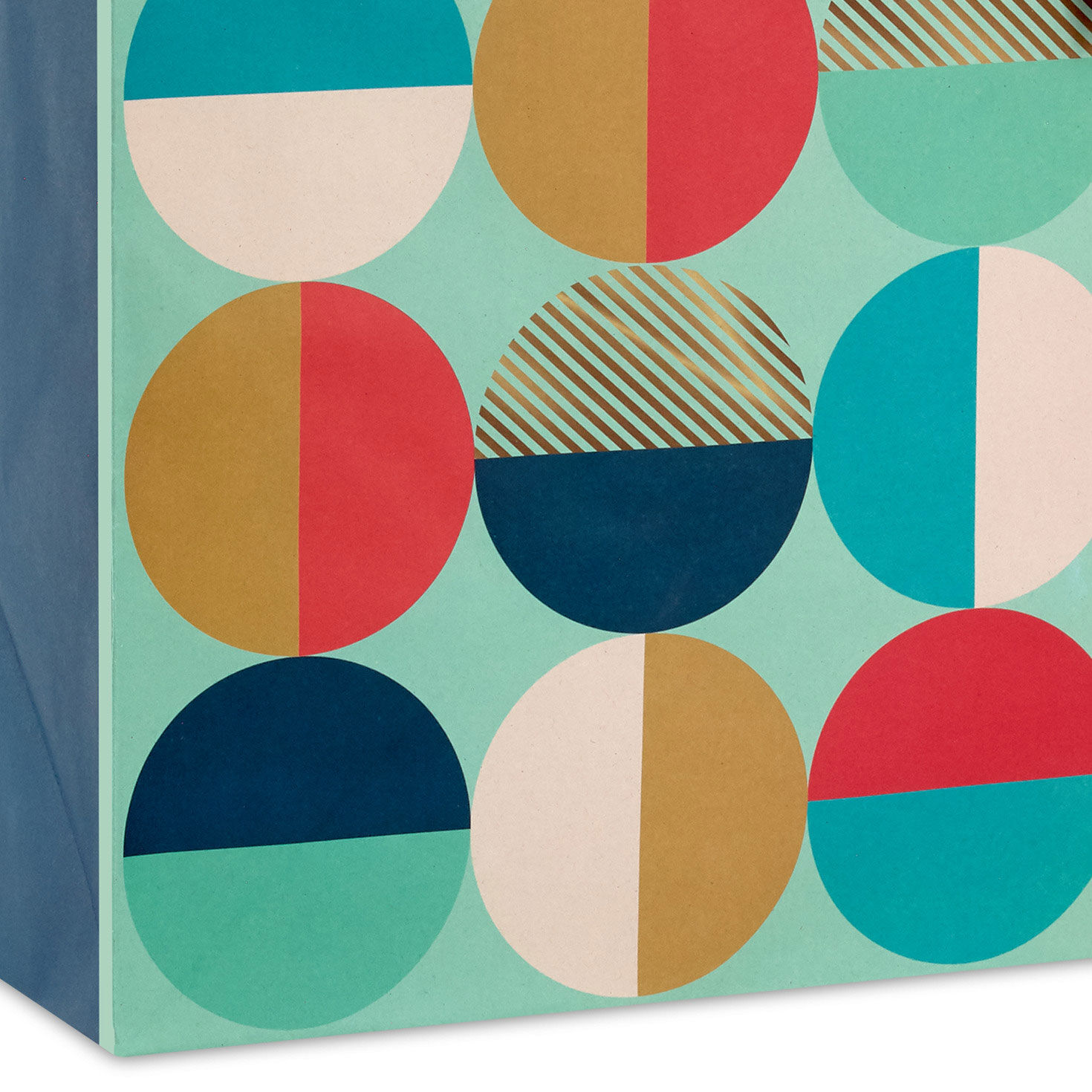 Colorblock Circles Extra-Deep Gift Bag Base/Side Detail image number 5