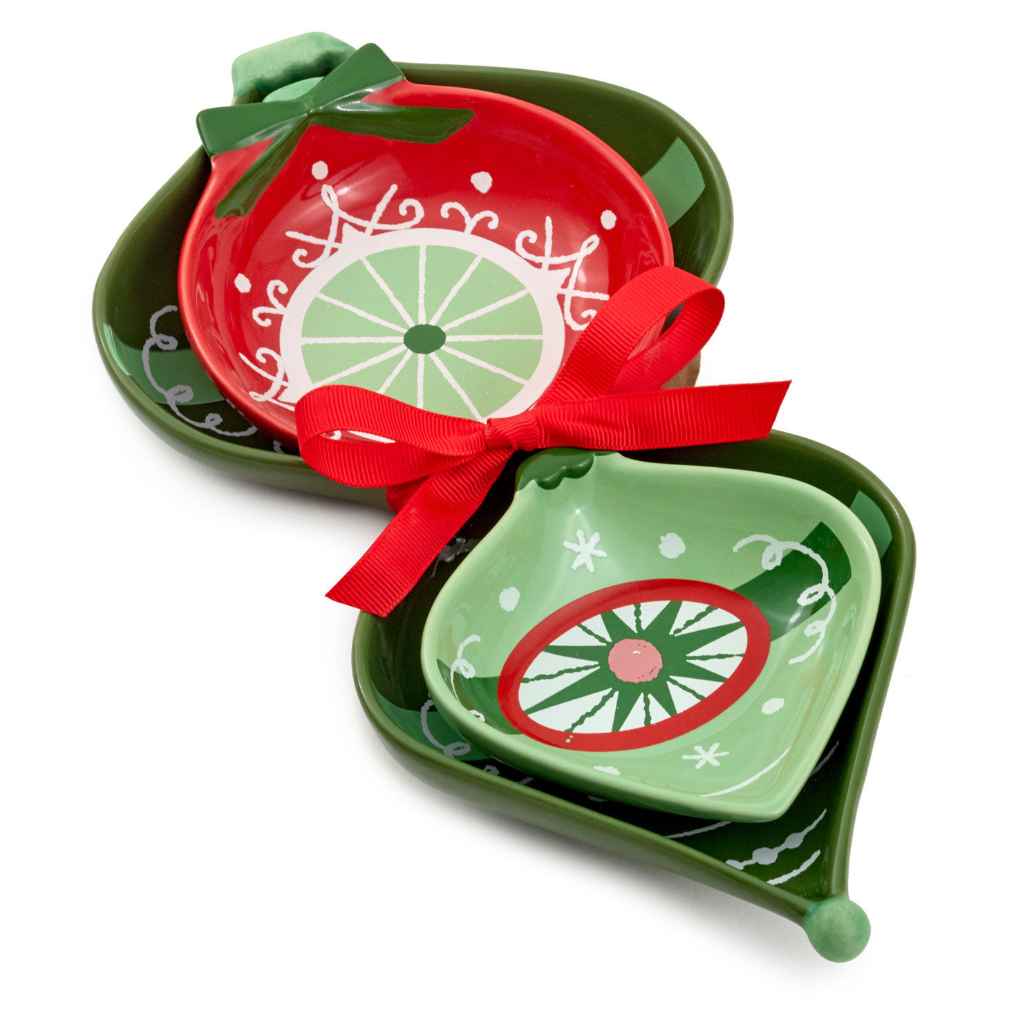 Christmas Ornament Shaped Dishes Set of 3 Serveware Hallmark