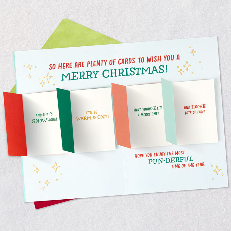 Punny Mini Cards Inside Christmas Card Open card with envelope image number 5
