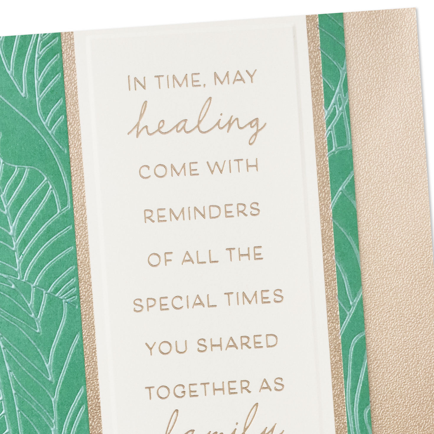 Green Leaves Sympathy Card for Loss Card Front Detail image number 4