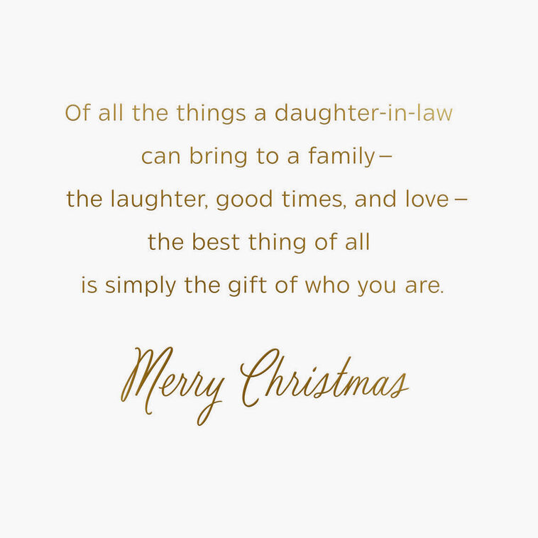 Festive Holiday Tree Daughter-in-Law Christmas Card Sentiment image number 2