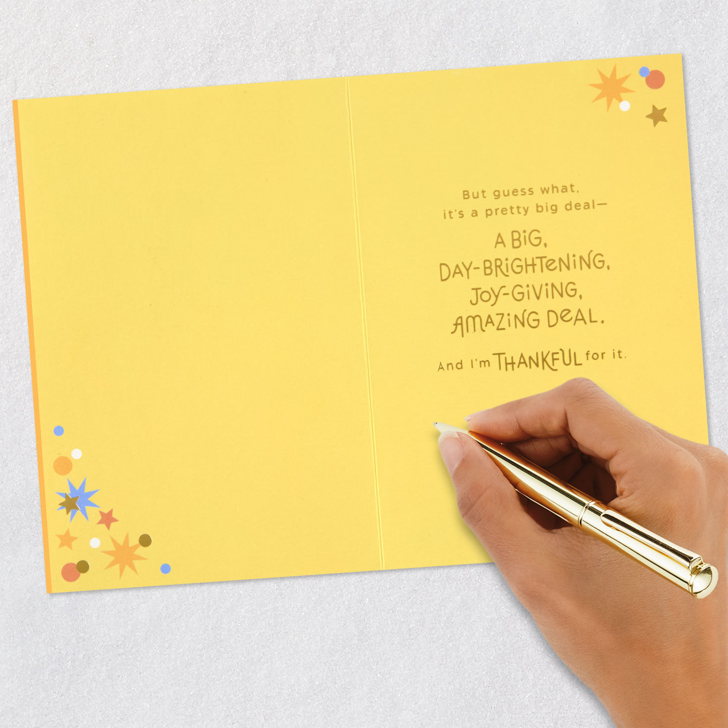 Confetti Shaker Thank You Card Signing card image number 7