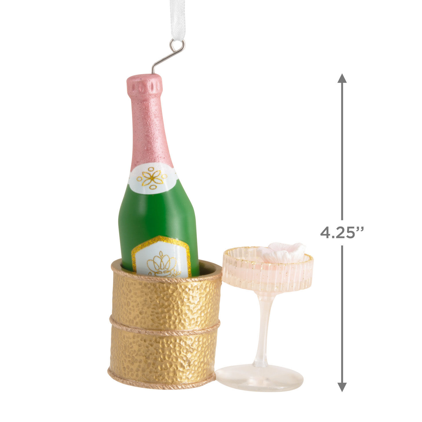 Signature Champagne Hallmark Ornament, , large image number 3
