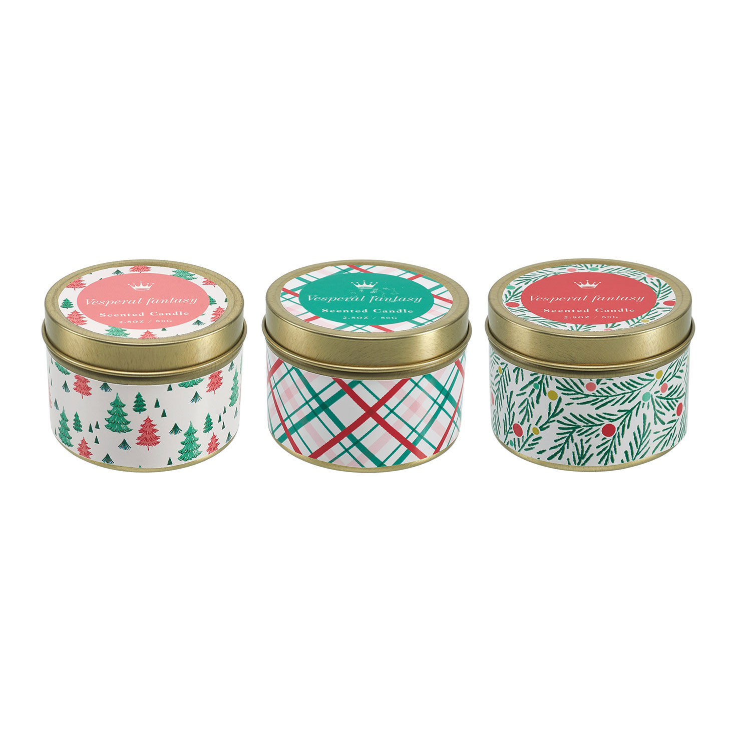 Festive Holiday Scented Candle Tins, 3-Pack for only USD 12.99 | Hallmark