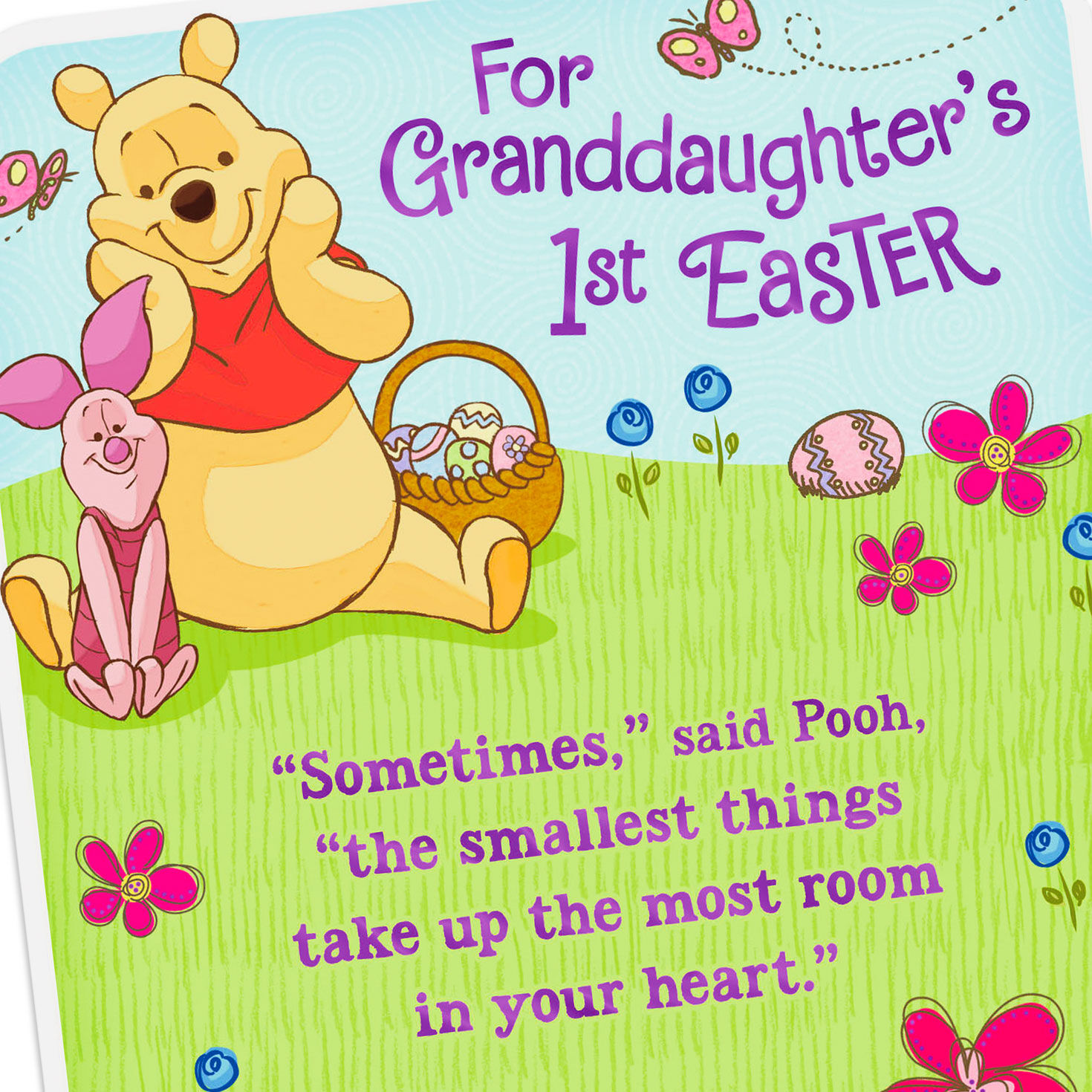 Disney Winnie the Pooh First Easter Card for Granddaughter, , large image number 4