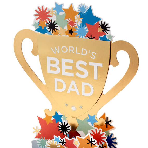 World's Best Dad Trophy 3D Pop-Up Father's Day Card, , large image number 4