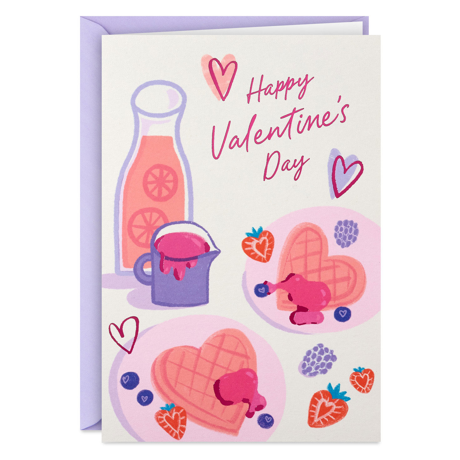 Waffles and OJ Valentine's Day Cards Pack front with envelope image number 2