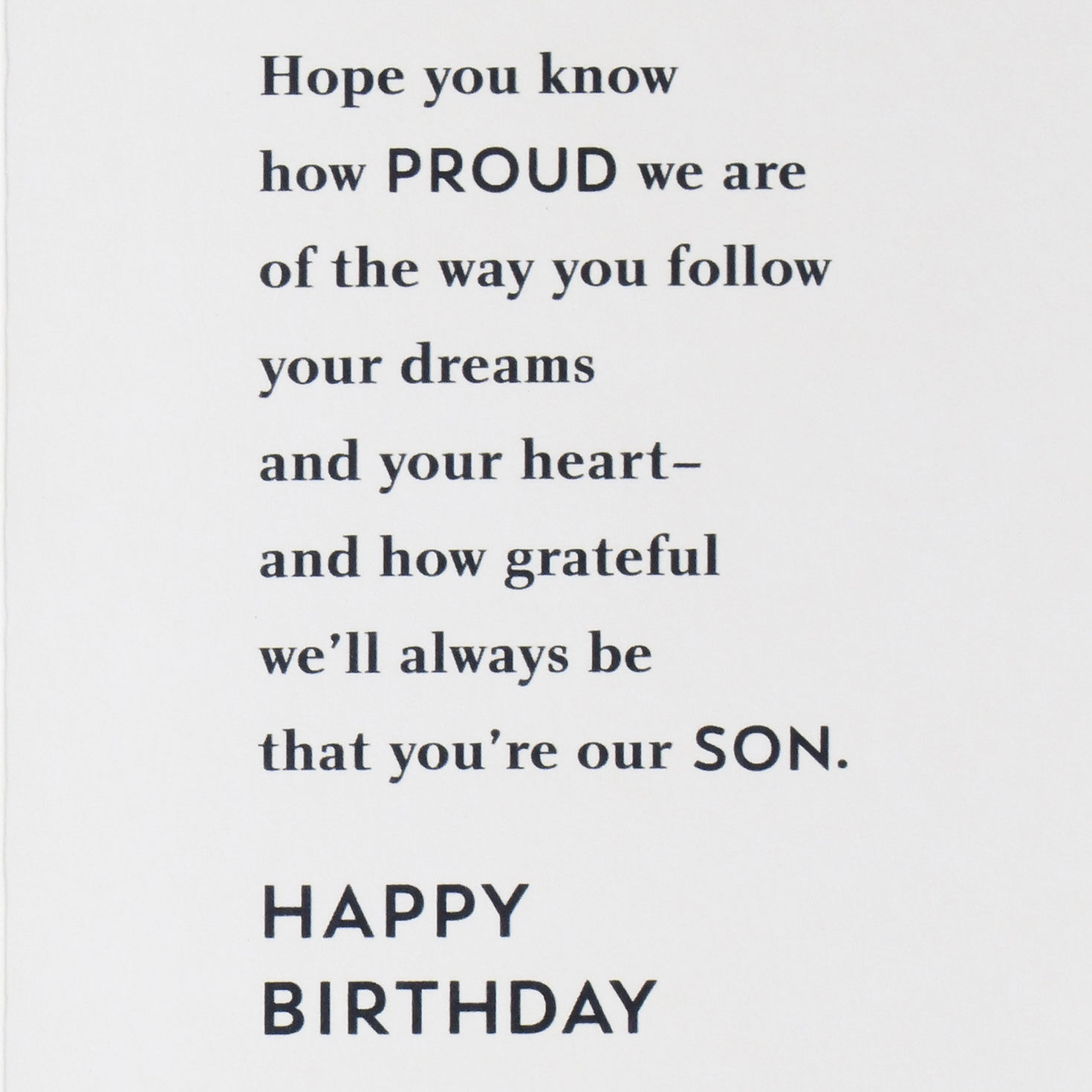 Metallic Lettering Birthday Card for Son From Both Sentiment image number 3