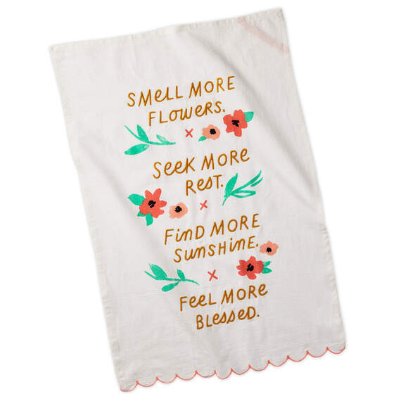 Smell More Flowers Tea Towel, , large image number 2