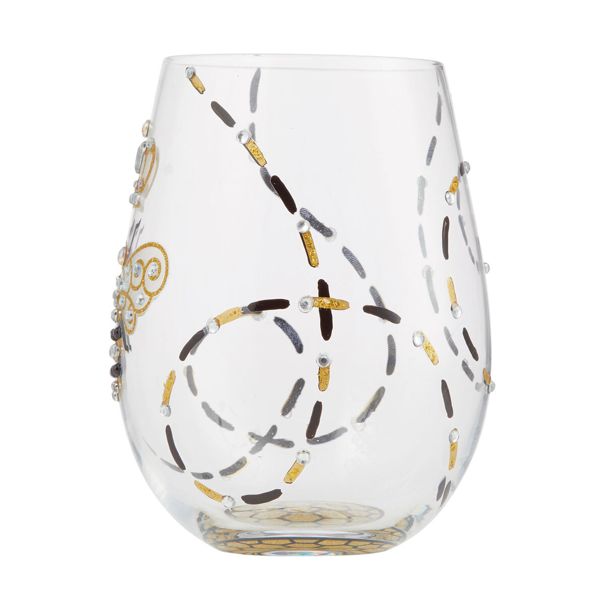 Lolita Queen Bee Handpainted Stemless Wine Glass, 20 oz. Wine Glasses