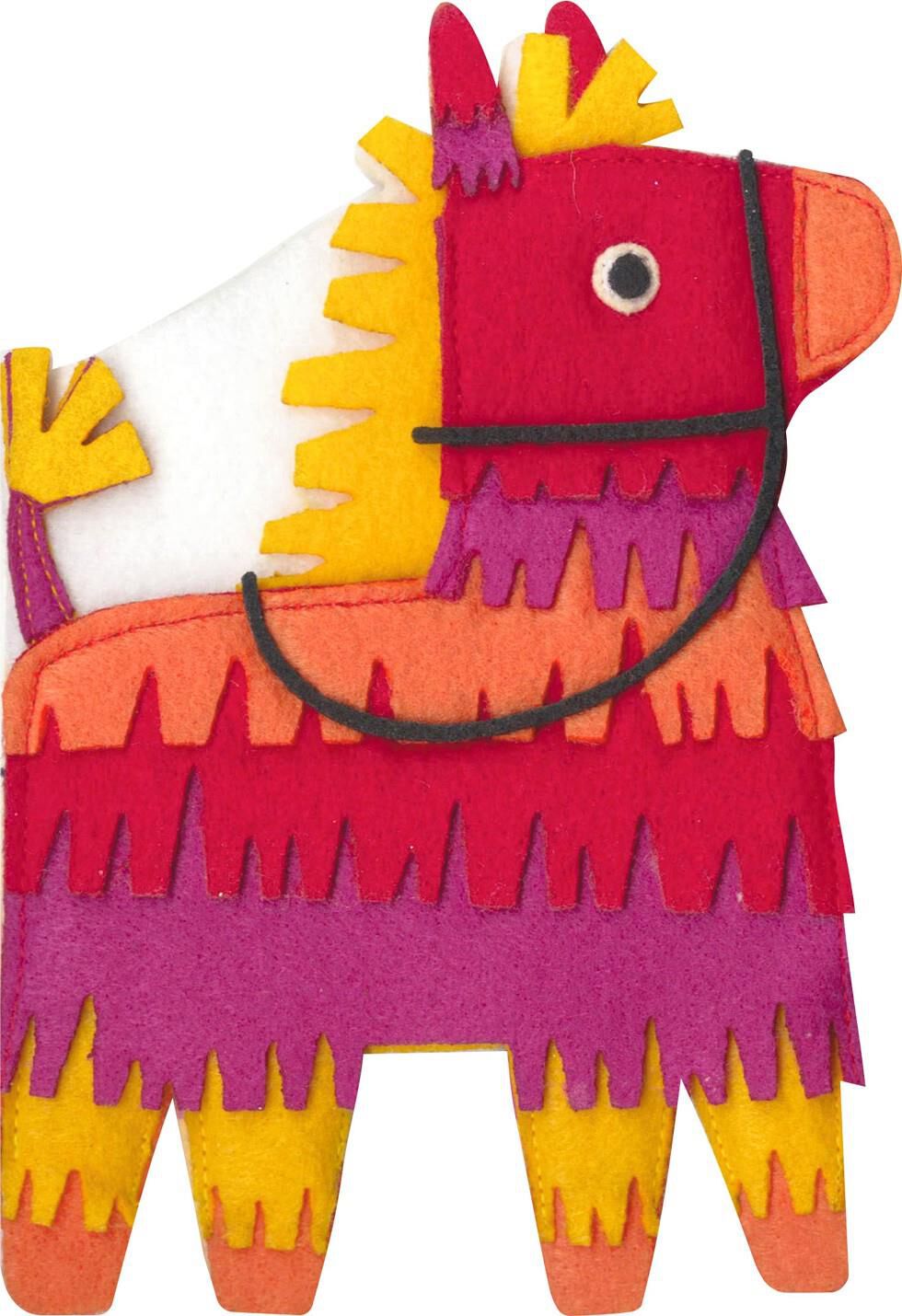 Felt Piñata Just Because Music Card