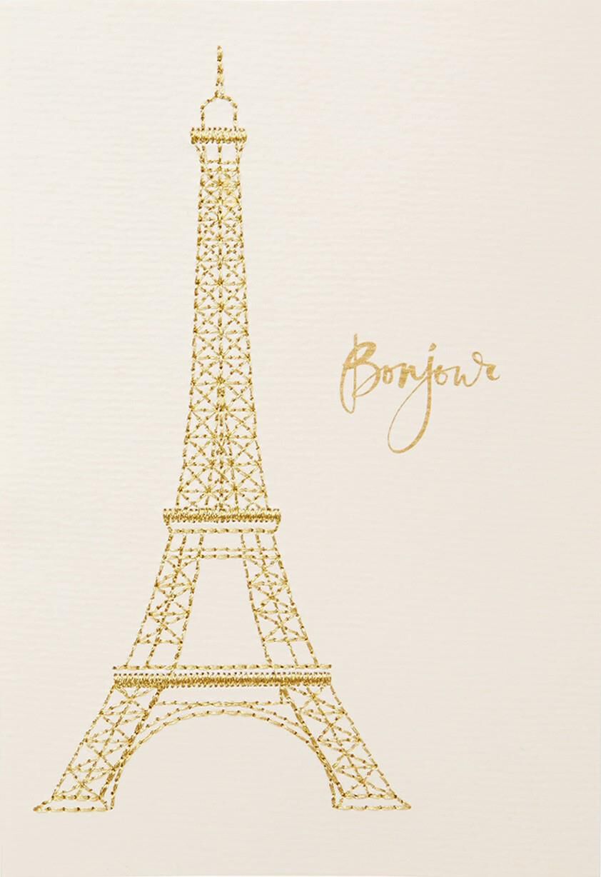 Chic Bonjour Blank Card