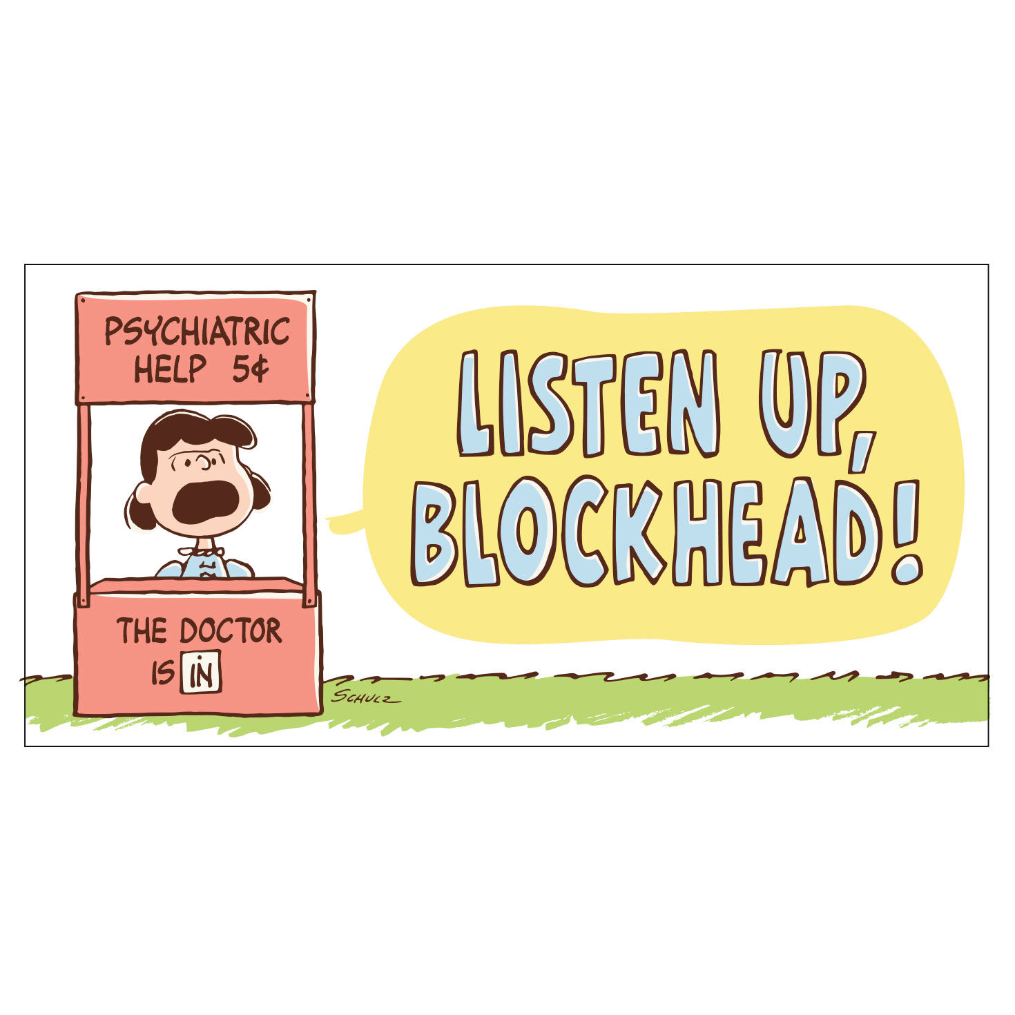 Peanuts Lucy Psychiatrist Booth Collector Glass Full glass design  image number 2